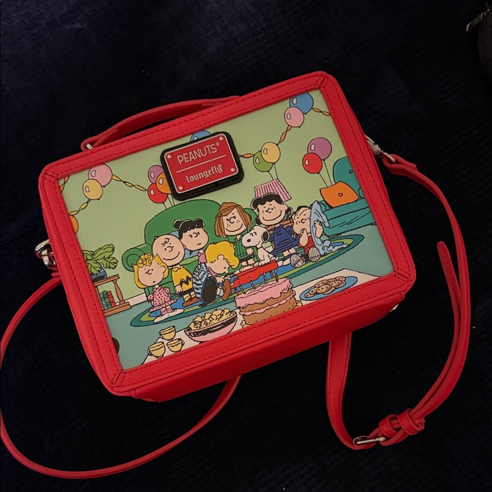 Loungefly Peanuts Red Cartoon Crossbody Bag